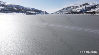 冰冻的河流大山包4K航拍